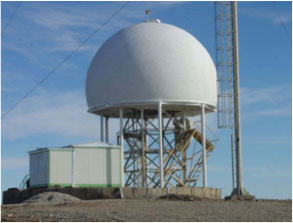 Radome tower side view